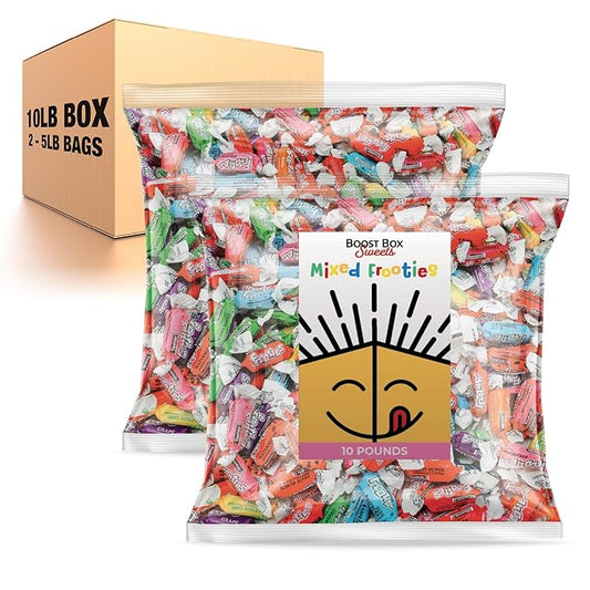 Boost Box Sweets - Individually Wrapped Candies - Assorted Mixed Frooties (10-Pound Box)