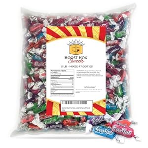 Assorted Mixed Fruit Flavored Frooties Individually Wrapped Bulk Chewy Tootsie Roll Candy (5 Pound)