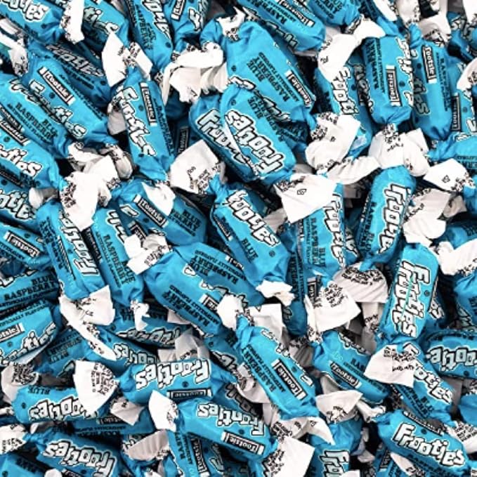 Blue Raspberry Frooties Individually Wrapped Bulk Chewy Tootsie Roll Candy (2 Pound)